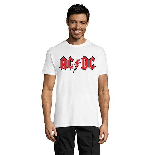 Tricou bărbați AC DC Red alb 3XL