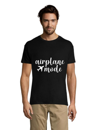 Tricou bărbati Airplane Mode negru XS