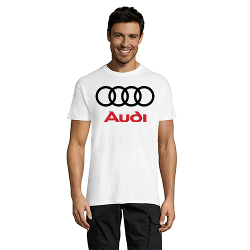 Tricou bărbați Audi Negru și Roșu alb 2XS