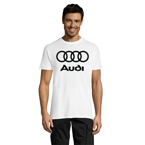 Tricou bărbați negru Audi alb 2XL
