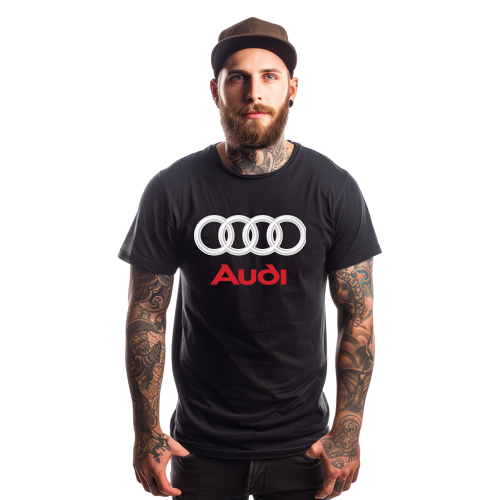 Tricou pentru bărbați Audi Logo Original alb 4XL