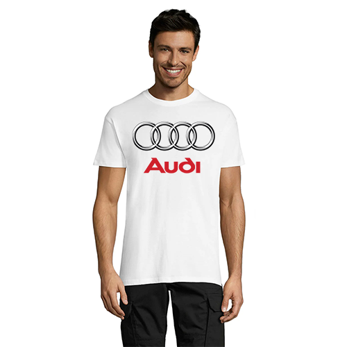 Tricou pentru bărbați Audi Logo Original alb L
