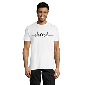 Tricou pentru bărbați Ball and Pulse alb 2XL