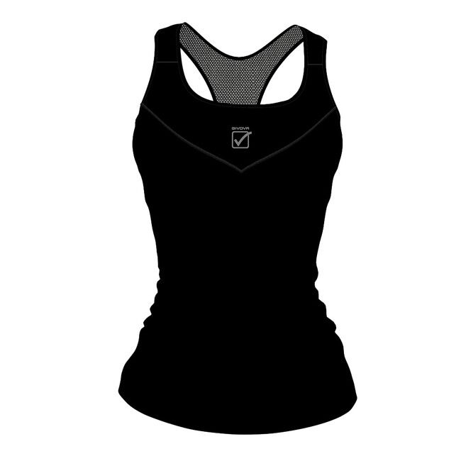 CANOTTA DONNA STAMPA maiou sport negru M