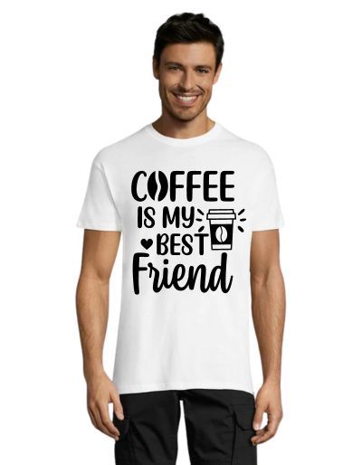 Coffee is my best friend tricou bărbati negru 2XS