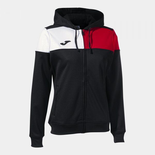 CREW V ZIP-UP HOODIE hanorac negru roșu alb 2XS