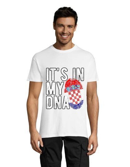 Tricou bărbati Croatia – Este în ADN-ul meu alb 2XS