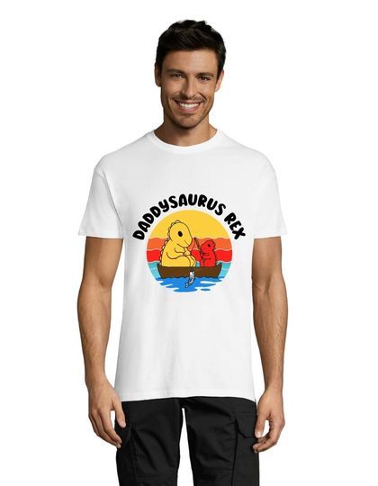 Tricou barbatesc Daddysaurus Rex negru XS