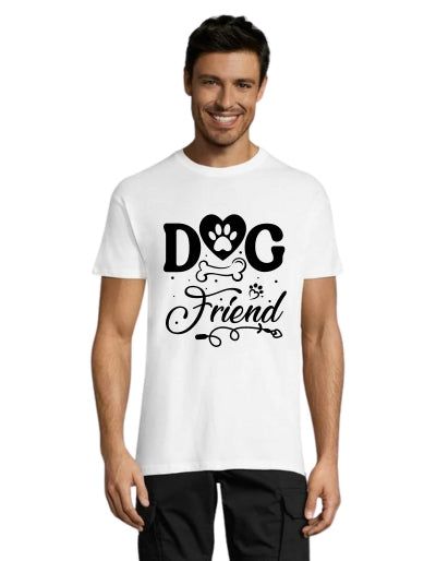 Tricou pentru bărbați Dog Friend alb S