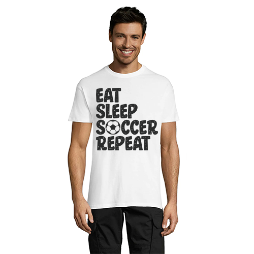 Eat Sleep Soccer Repeat tricou bărbati negru 2XL