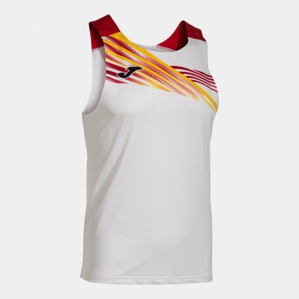 ELITE X SLEEVELESS SHIRT maiou sport alb rosu XS