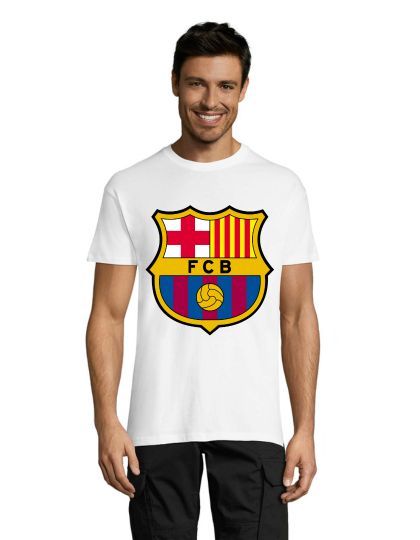 Tricou bărbati FC Barcelona alb 2XS