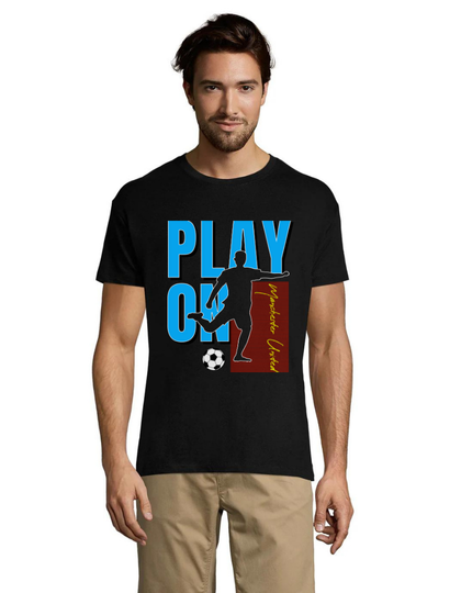 Footbal Play On tricou negru pentru bărbati L