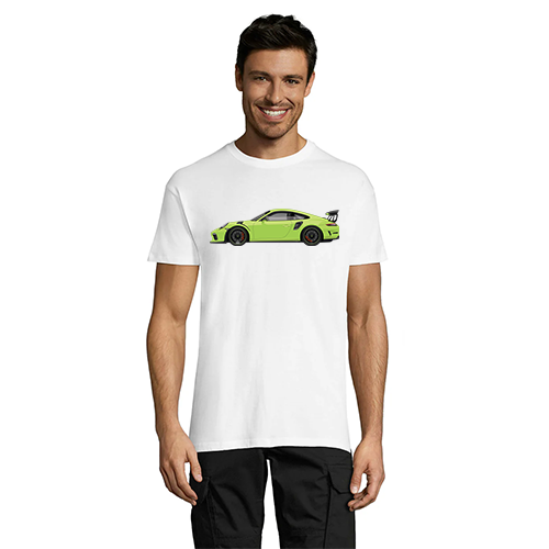 Tricou Porsche verde pentru bărbați alb S
