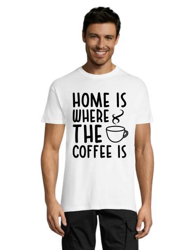 Acasa este unde cafeaua este tricou barbatesc negru 4XL