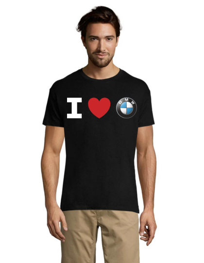 I LOVE BMW tricou bărbătesc negru 2XL