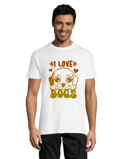 I love dog's 2 tricoul bărbătesc alb XL