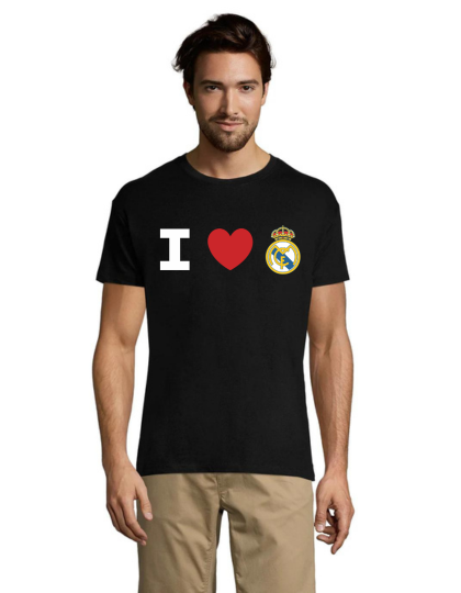 Tricou negru pentru bărbati I Love Real Madrid Club M