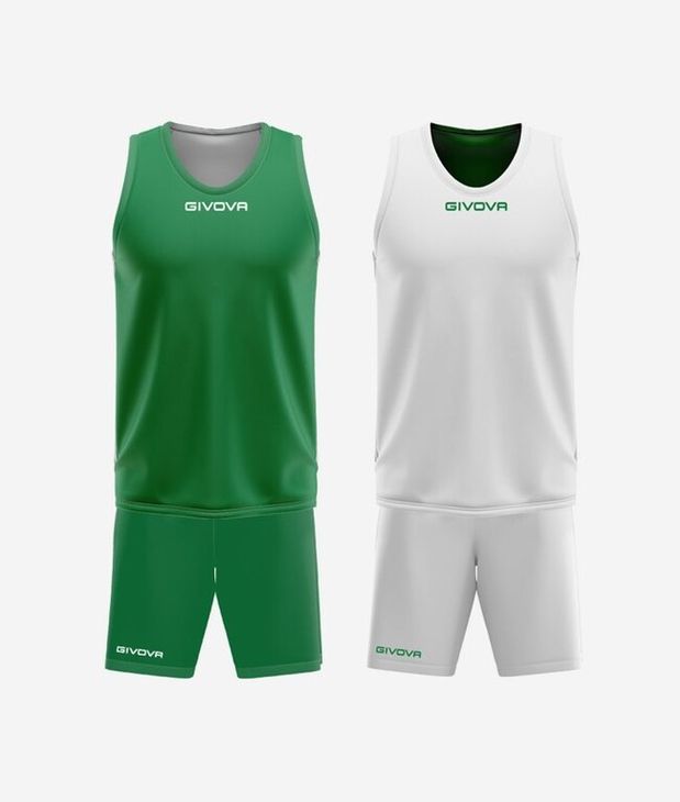 KIT DOUBLE IN MESH verde/alb XS