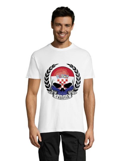 Tricou bărbati Lebka Croatia alb 2XS