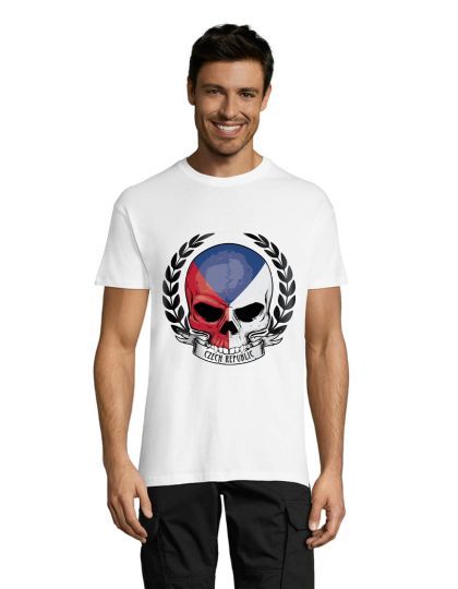 Tricou bărbati Skull Republic Cehia alb 2XS