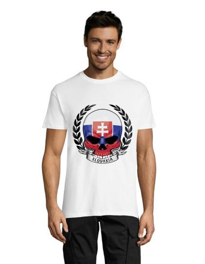 Tricou bărbati Lebka Slovakia alb 2XS