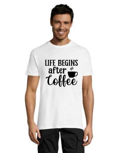 Viata începe după cafea tricou bărbati negru 2XL