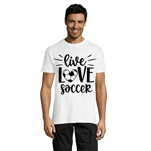 Tricou bărbati Live Love Soccer negru 2XL