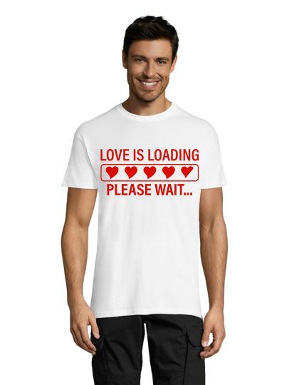Love is Loading tricou bărbați alb 3XS