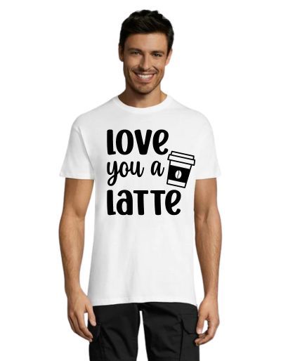 Love you a latte tricou bărbati negru 2XL