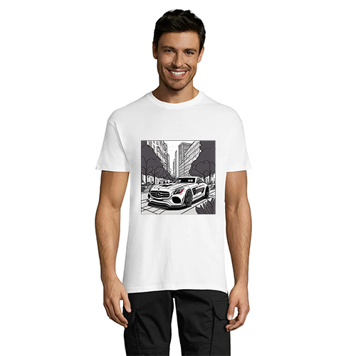 Tricou barbatesc Mercedes in the city negru 2XS