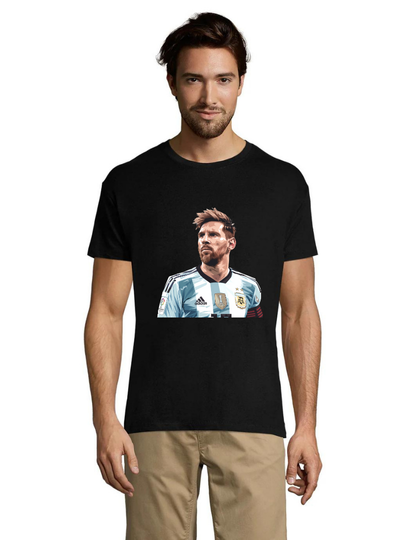 Messi 4 tricou negru pentru bărbati L