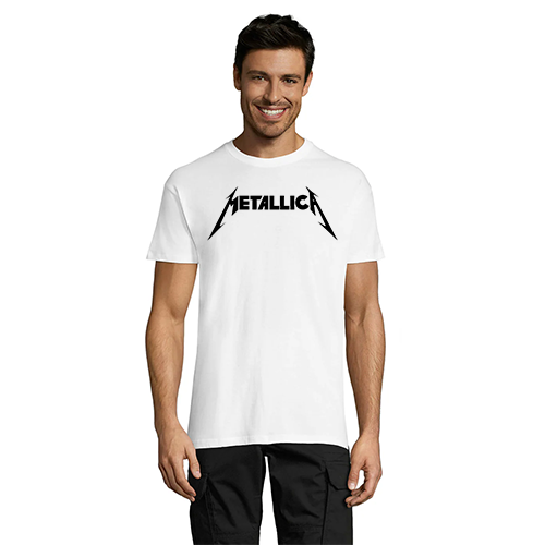 Tricou bărbați Metallica alb XS