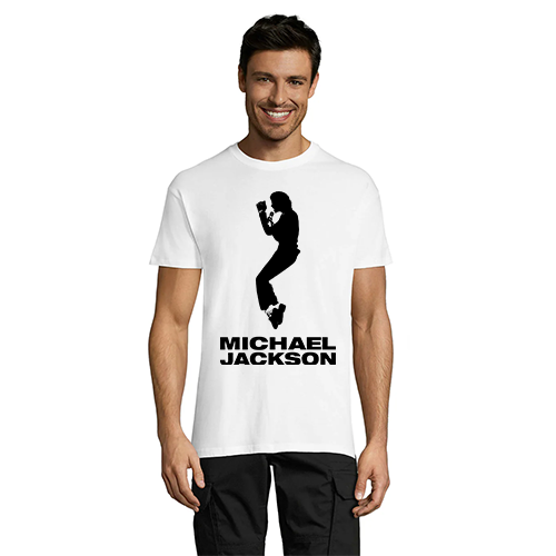 Tricou bărbați Michael Jackson alb 2XS