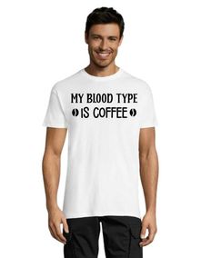Grupa mea de sânge este cafea tricou bărbați alb 2XL