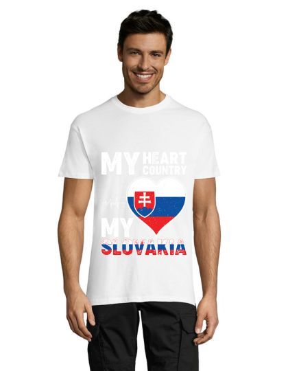 Tricou bărbați Vatra mea, Slovacia mea alb L