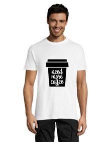 Am nevoie de mai multă cafea tricou bărbați alb M