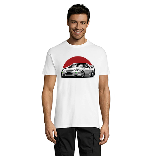 Tricou bărbati Nissan GTR R34 Red SUN negru 2XL