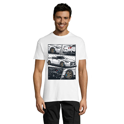 Tricou bărbați Nissan GTR R35 GODZILLA alb 3XS