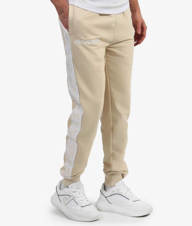 PANTALONE TERRY BAND pantaloni de trening nisipoasă L