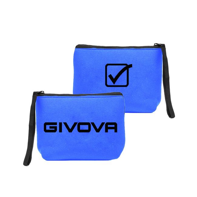 POCHETTE NEOPRENE 19*15*6 AZZURRO/NERO Tg. UNICA