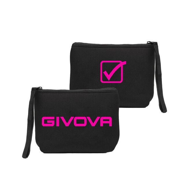 POCHETTE NEOPRENE 19*15*6 sac negru/fucsia fluo UNICA