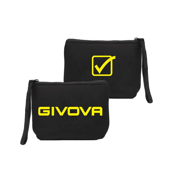 POCHETTE NEOPRENE 19*15*6 sac negru/galben fluo UNICA