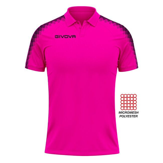 POLO CLUB cămaşă polo fucsia/negru 2XL