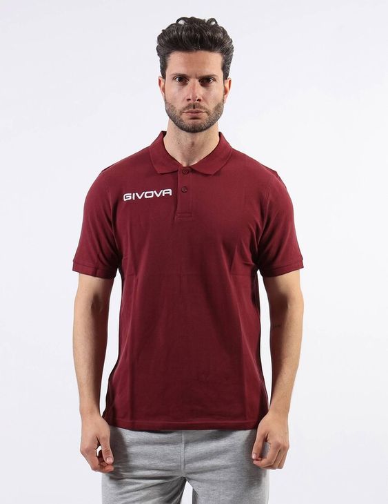 POLO COTONE PIQUET SUMMER cămaşă polo Granat 2XL