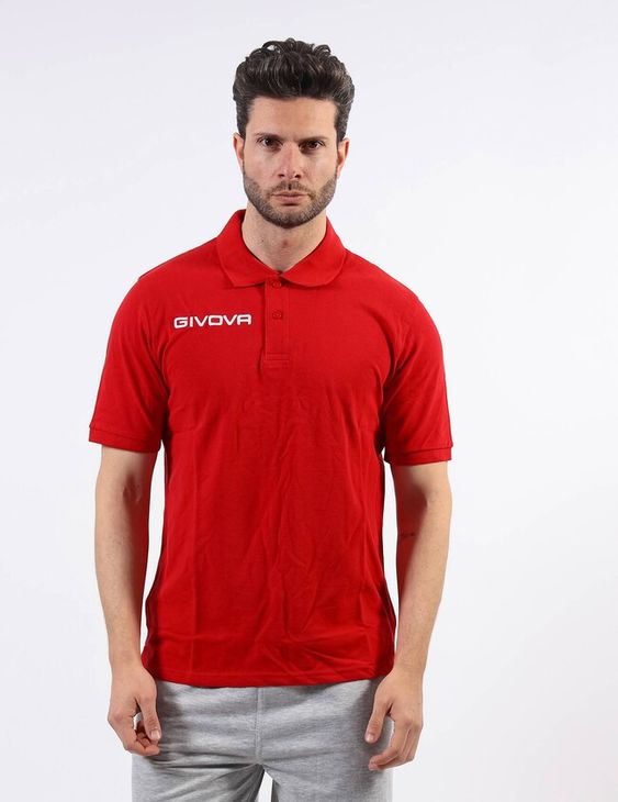 POLO COTONE PIQUET SUMMER cămaşă polo roşu 3XL