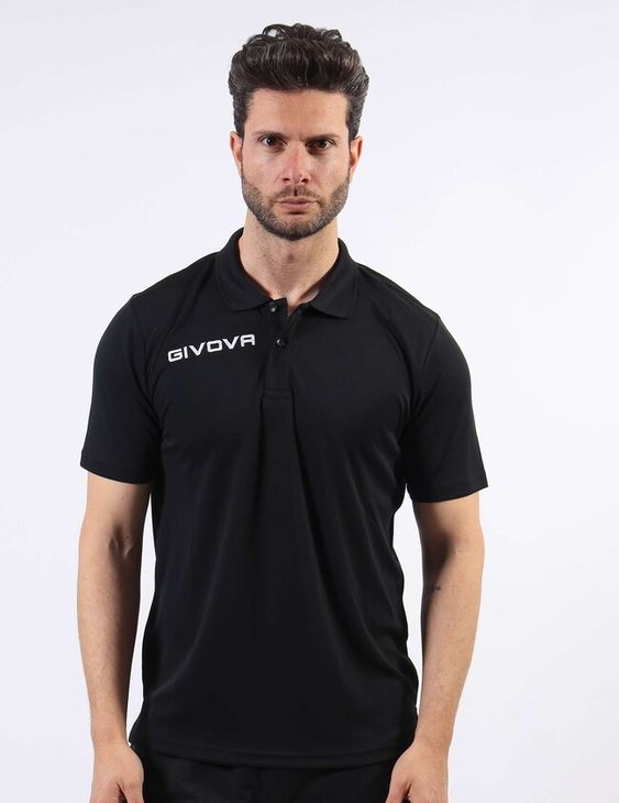 POLO POCKET IN MESH NERO Tg. XS