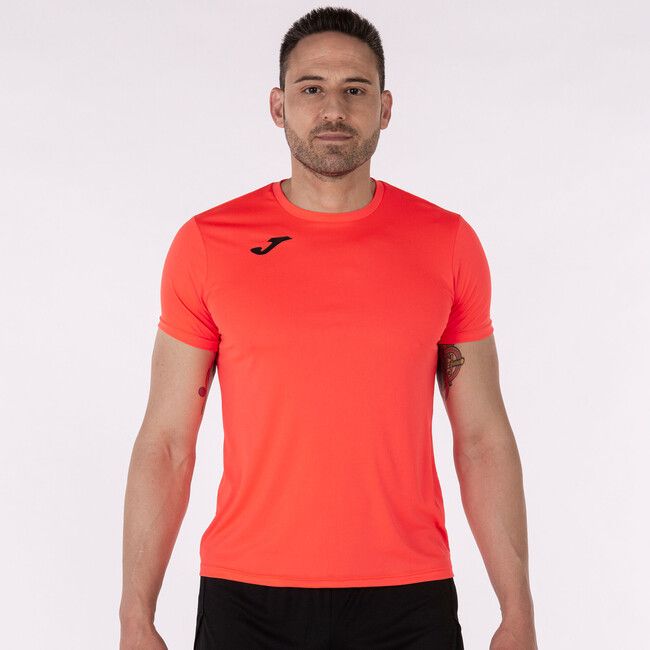 RECORD II SHORT SLEEVE T-SHIRT fluor de coral XL