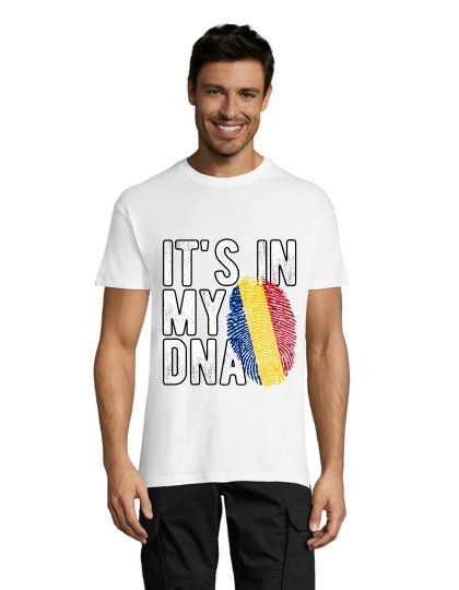Tricou bărbați România - E în ADN-ul meu alb L
