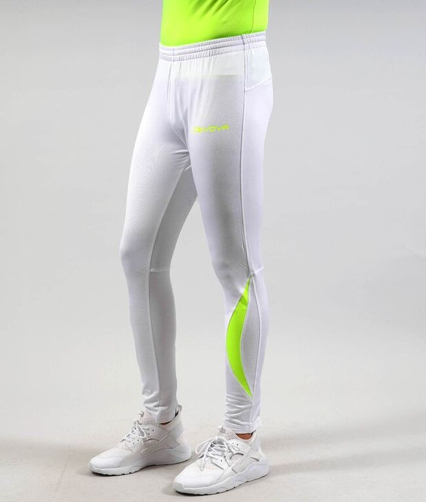 RUNNING LONG PANT pantaloni de jogging alb/galben fluo M